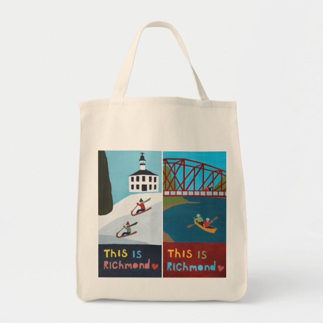 This is Richmond Grocery Tote (Design #1) (Front)
