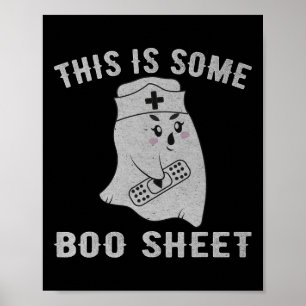 This Is Some Boo Sheet Boo Ghost Fun Halloween Nur Poster