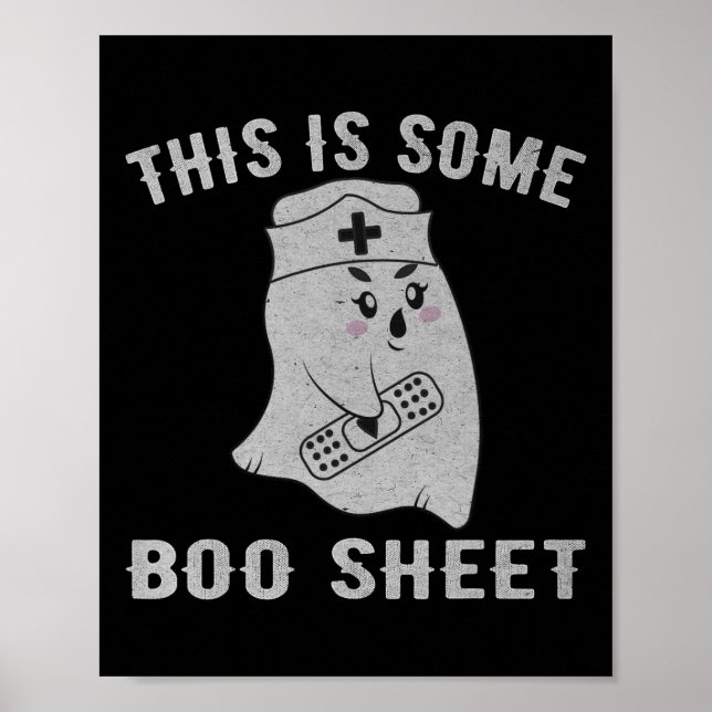 This Is Some Boo Sheet Boo Ghost Fun Halloween Nur Poster (Front)