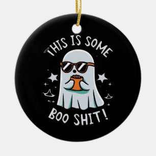 This is Some Boo Sheet Ceramic Ornament