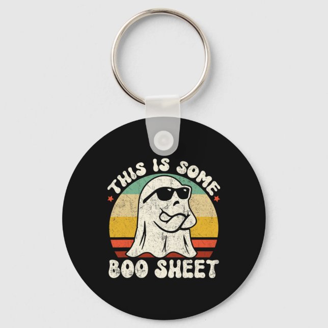 This Is Some Boo Sheet Cool Ghost Fun Halloween Co Keychain (Front)