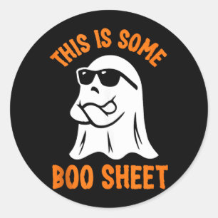 This is Some Boo Sheet Cool Ghost Funny Halloween Classic Round Sticker
