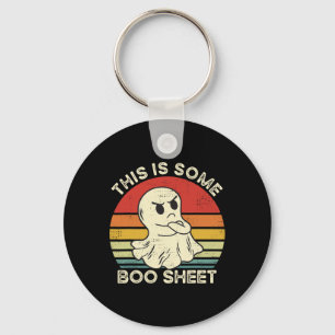 This Is Some Boo Sheet Fun Ghost Retro Halloween C Keychain