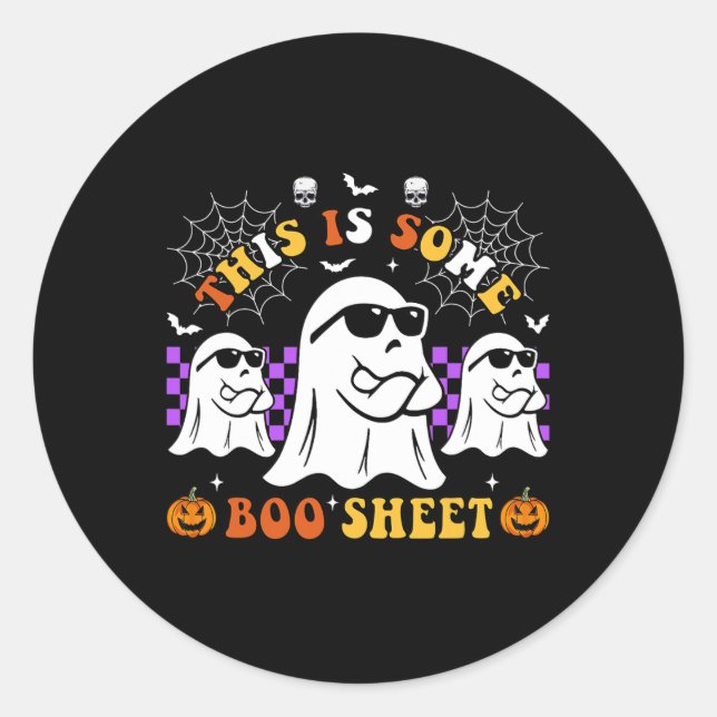 This Is Some Boo Sheet Fun Halloween  Classic Round Sticker (Front)