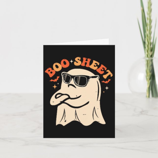 This Is Some Boo Sheet Fun Halloween Ghost For Men Card (Front)