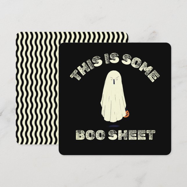 This is Some Boo Sheet – Funny Ghost Halloween Holiday Card (Front/Back)