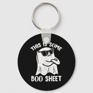 This Is Some Boo Sheet Funny Halloween Ghost Costu Keychain