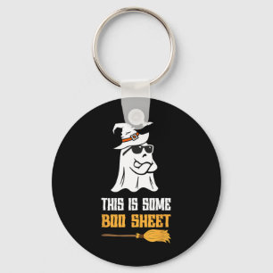 This Is Some Boo Sheet Funny Halloween Ghost Keychain