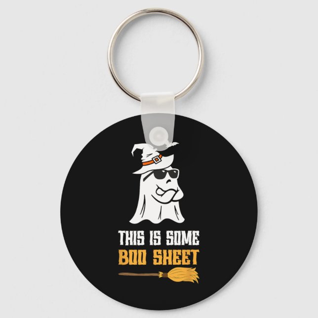 This Is Some Boo Sheet Funny Halloween Ghost  Keychain (Front)