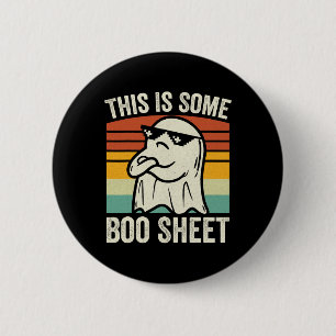 This Is Some Boo Sheet Funny Halloween Ghost kids  2 Inch Round Button