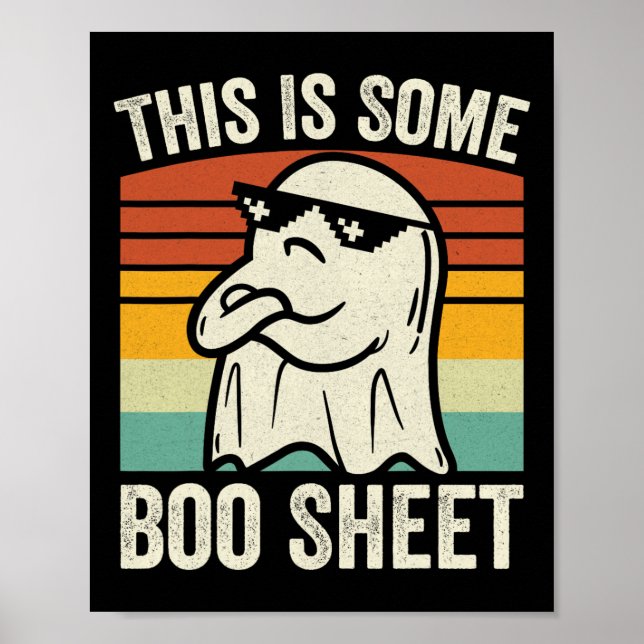 This Is Some Boo Sheet Funny Halloween Ghost kids  Poster (Front)