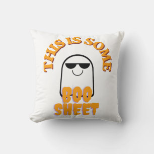 This Is Some Boo Sheet – Funny Halloween Ghost Pun Throw Pillow