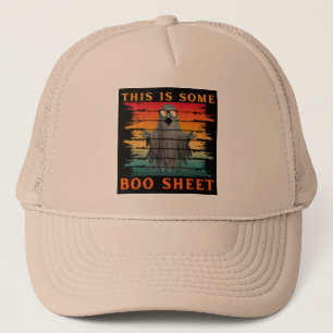 This is some boo sheet funny halloween ghost trucker hat