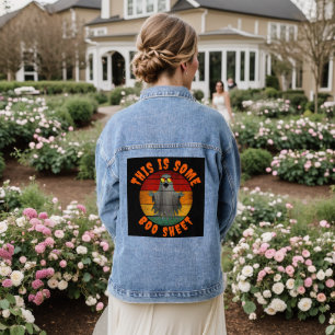This is some boo sheet funny vintage ghost denim jacket
