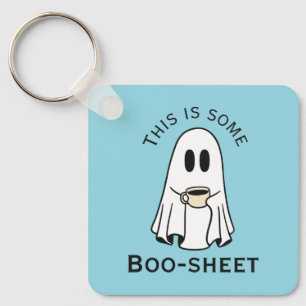 This is some boo-sheet ghost boo with coffee keychain