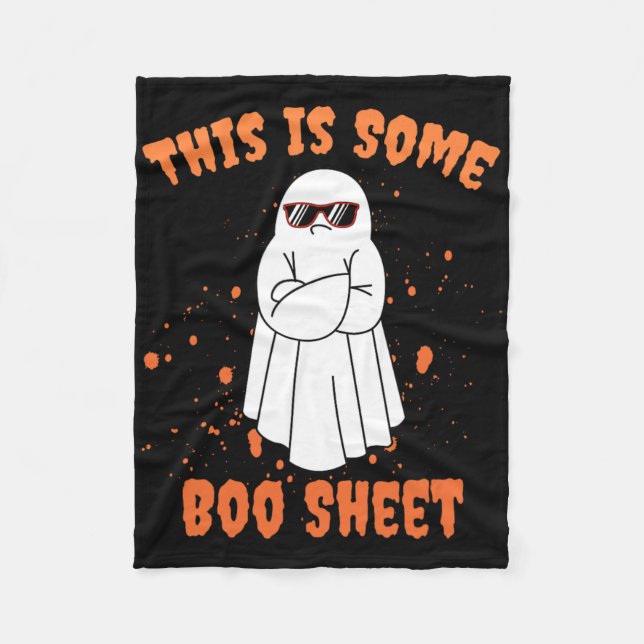 This Is Some Boo Sheet Ghost Fun Halloween  Fleece Blanket (Front)