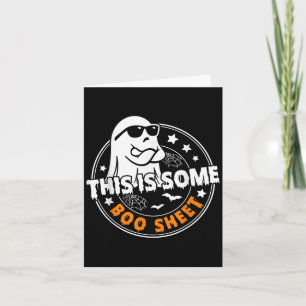This Is Some Boo Sheet Ghost Funny Retro Halloween Card