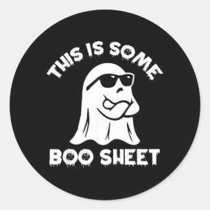 This Is Some Boo Sheet Ghost Funny Retro Halloween Classic Round Sticker