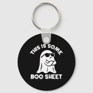 This Is Some Boo Sheet Ghost Funny Retro Halloween Keychain