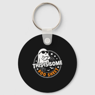This Is Some Boo Sheet Ghost Funny Retro Halloween Keychain