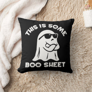 This Is Some Boo Sheet Ghost Funny Retro Halloween Throw Pillow
