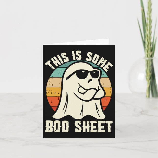 This Is Some Boo Sheet Ghost Halloween Costume Men Card (Front)