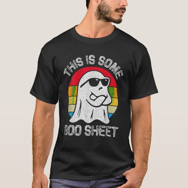 This Is Some Boo Sheet Ghost Halloween Costume Men T-Shirt (Front)