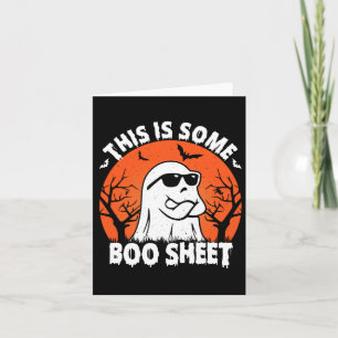 This Is Some Boo Sheet Ghost Retro Funny Halloween Card