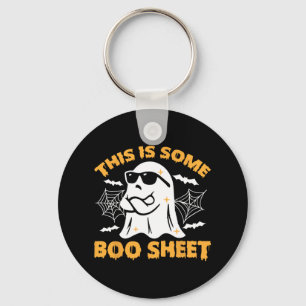 This Is Some Boo Sheet Ghost Retro Halloween Costu Keychain
