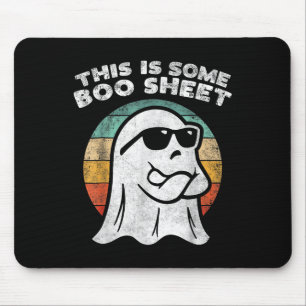 This Is Some Boo Sheet Ghost Sungles Halloween Men Mouse Pad