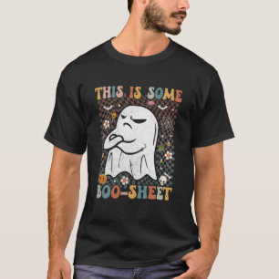 This Is Some Boo Sheet Groovy Retro Spooky Season  T-Shirt