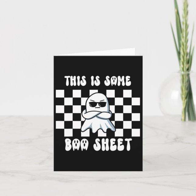 This Is Some Boo Sheet Halloween  Card (Front)