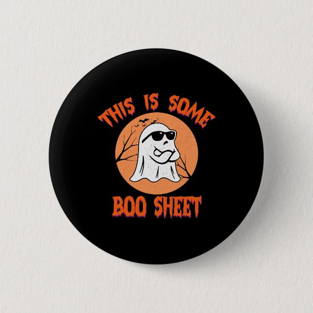 This Is Some Boo Sheet Halloween Cool Ghost Fun 1  2 Inch Round Button (Front)