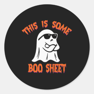 This Is Some Boo Sheet Halloween Cool Ghost Fun 2 Classic Round Sticker