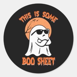 This Is Some Boo Sheet Halloween Cool Ghost Fun Classic Round Sticker