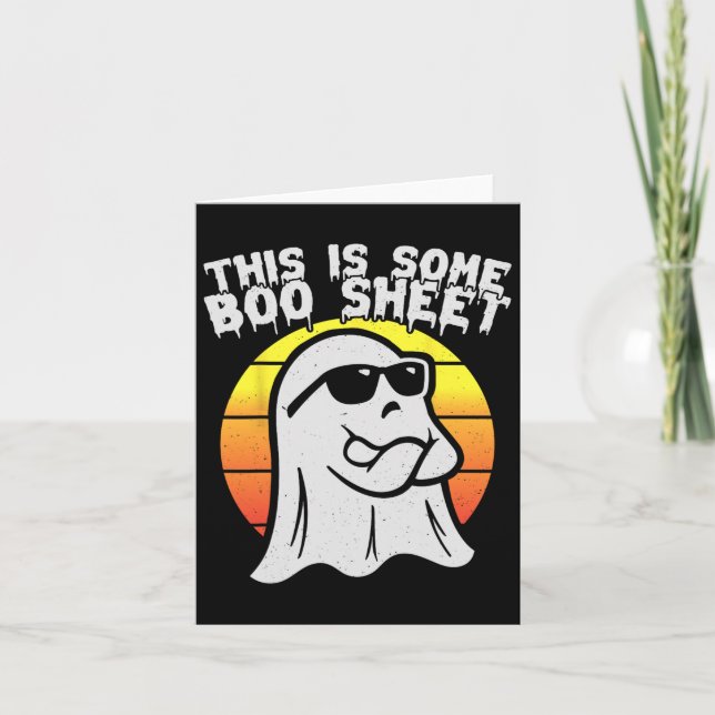 This Is Some Boo Sheet Halloween Costume Men Women Card (Front)