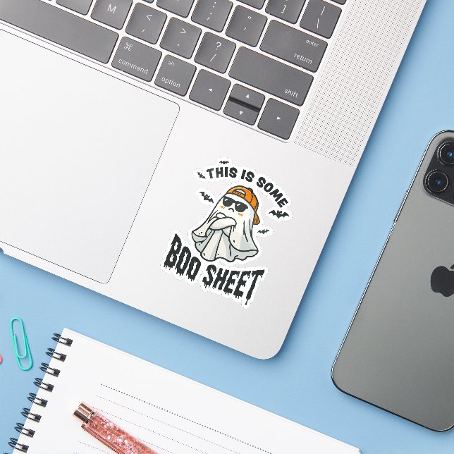 This is some Boo Sheet Halloween Funny Joke Cute  (Laptop w/ iPhone)