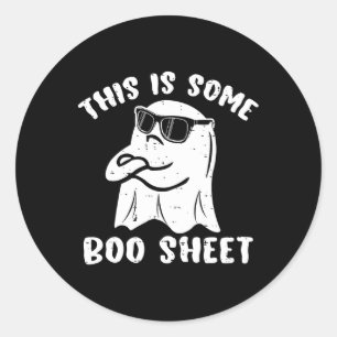 This Is Some Boo Sheet Halloween Ghost Fun Gift Me Classic Round Sticker
