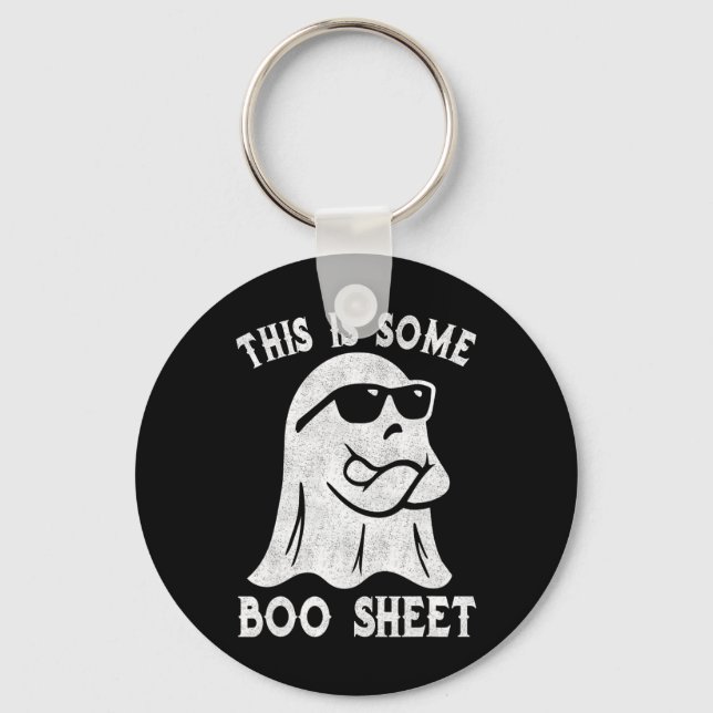This Is Some Boo Sheet Halloween Ghost Fun Gifts M Keychain (Front)