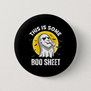 This Is Some Boo Sheet Halloween Ghost Fun Men Wom 2 Inch Round Button