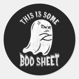 This Is Some Boo Sheet Halloween Ghost Fun Men Wom Classic Round Sticker