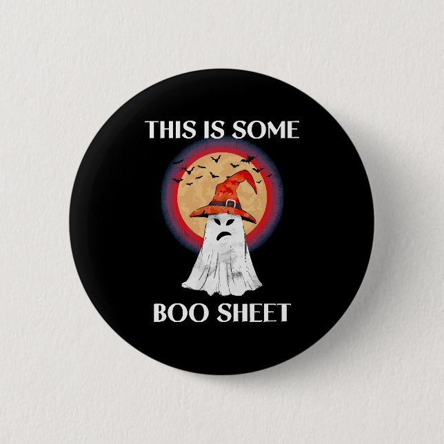 This Is Some Boo Sheet Halloween Ghost Funny 2 Inch Round Button (Front)