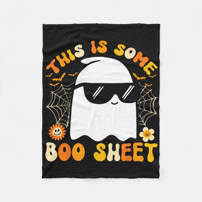 This Is Some Boo Sheet Halloween Ghost Funny Cool  Fleece Blanket (Front)