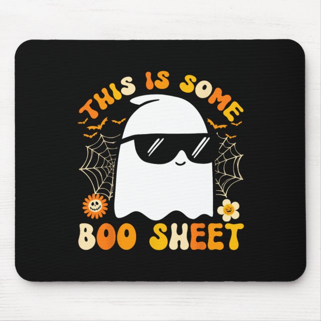 This Is Some Boo Sheet Halloween Ghost Funny Cool  Mouse Pad (Front)