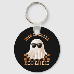 This Is Some Boo Sheet Halloween Ghost Funny Gifts Keychain