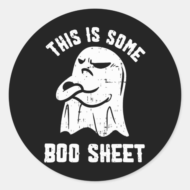 This Is Some Boo Sheet Halloween Ghost Funny Men W Classic Round Sticker (Front)
