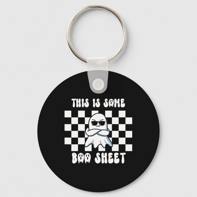 This Is Some Boo Sheet Halloween  Keychain (Front)