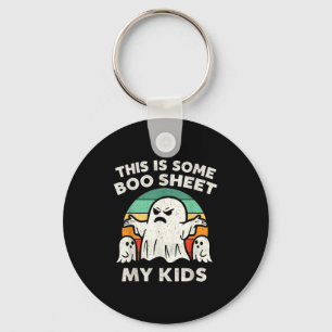 This Is Some Boo Sheet My Kids Ghost Retro Funny H Keychain