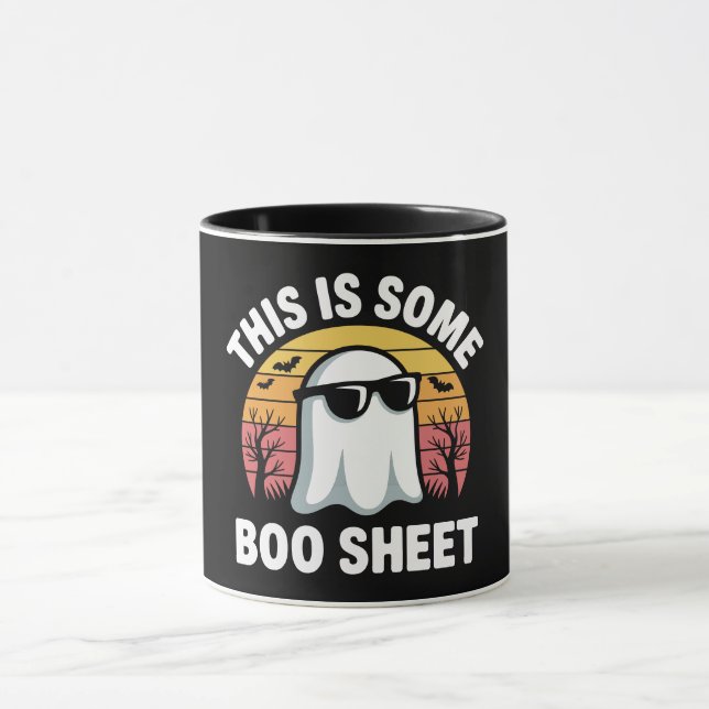 This Is Some Boo Sheet Retro Ghost Pun Mug (Center)