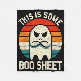 This Is Some Boo Sheet Retro Halloween Ghost For M Fleece Blanket